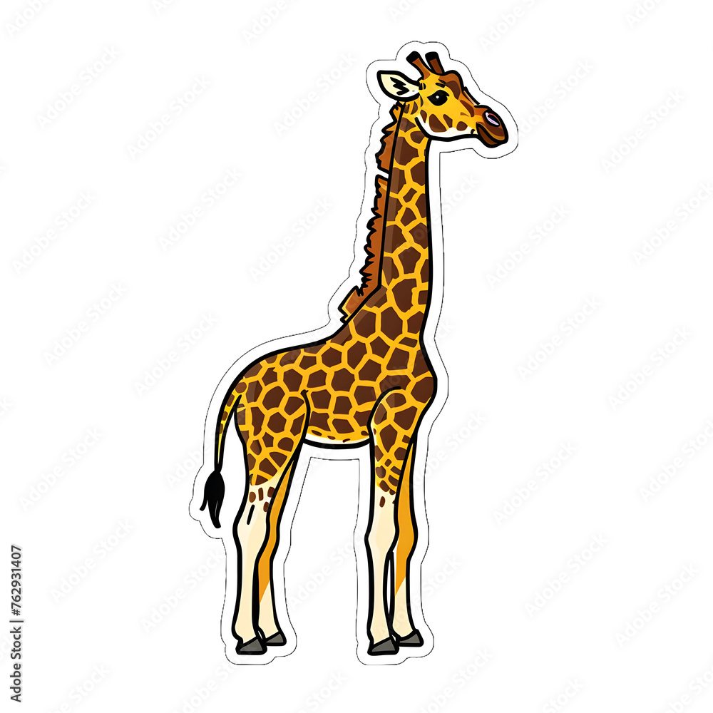 Cartoon giraffe cute sticker | High Quality | Transparent PNG Cartoon giraffe cute sticker | High Quality | Transparent PNG