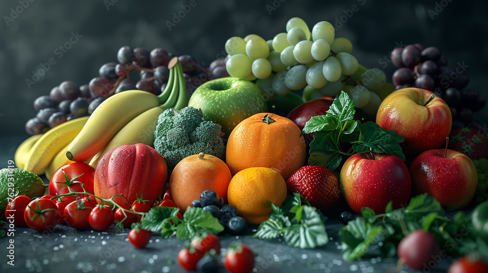 Fresh fruits and vegetables are natural, unprocessed produce that are harvested at their peak ripeness