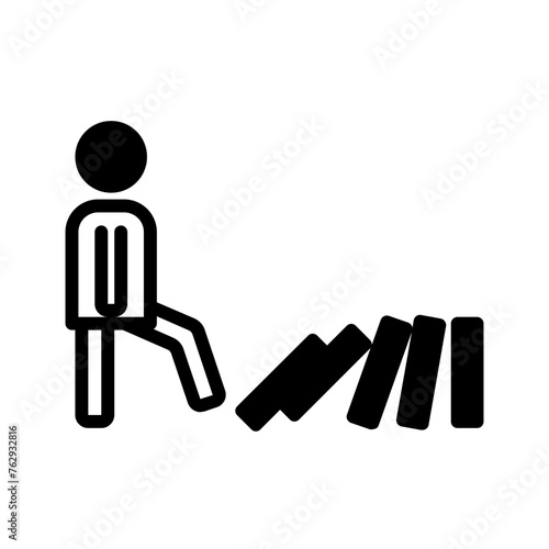 Vector solid black icon for Dependency