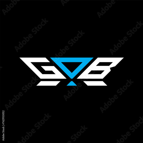 GOB letter logo vector design, GOB simple and modern logo. GOB luxurious alphabet design
