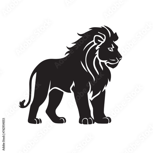 free vector lion  silhouette design logo