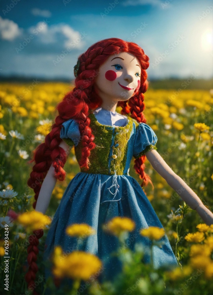 doll in the field