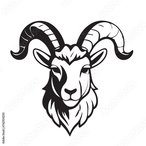 free vector  goat silhouette design logo © world