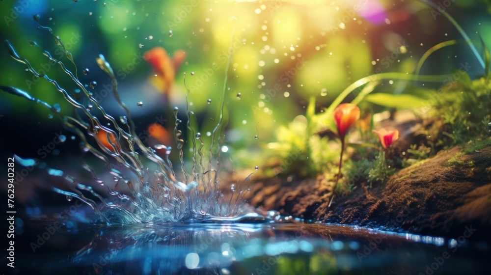Colorful water splash. Abstract background. Colorful water splash. Abstract background.