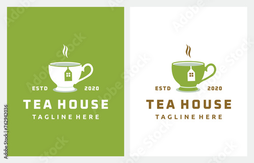 Tea House Cup Mug logo design inspiration