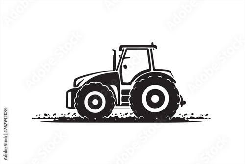 tractor isolated on white background