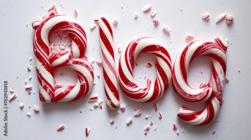 The word Blog created in Candy Cane Typography. The word Blog created in Candy Cane Typography.