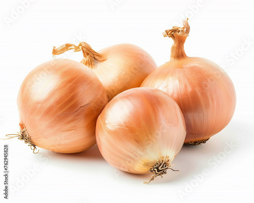 Wallpaper Mural A pile of onions isolated on white background. Close-up Shot.  Torontodigital.ca