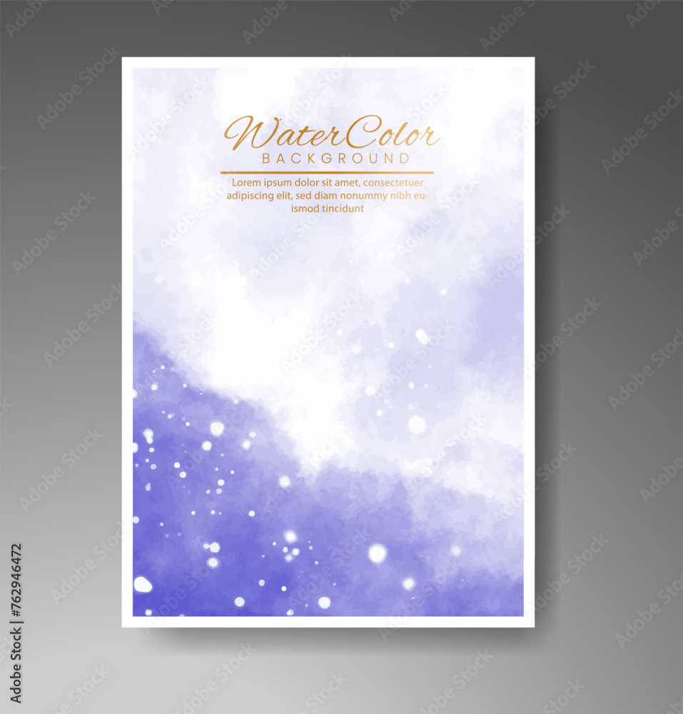 Fototapeta premium Cards with watercolor background. Design for your cover, date, postcard, banner, logo.