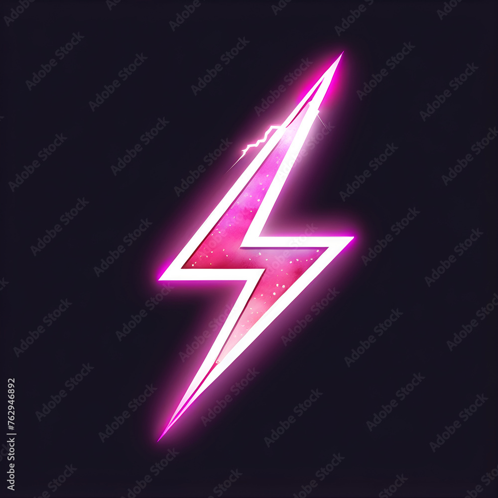 Pink Lightning Glow: Neon Icon Set(Generative AI) Pink Lightning Glow: Neon Icon Set(Generative AI)