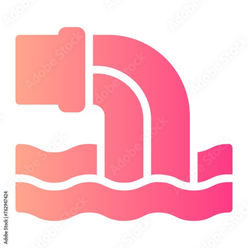 waste water gradient icon