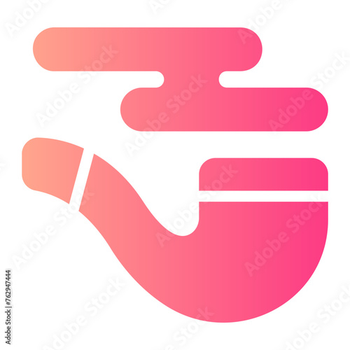 smoking pipe gradient icon