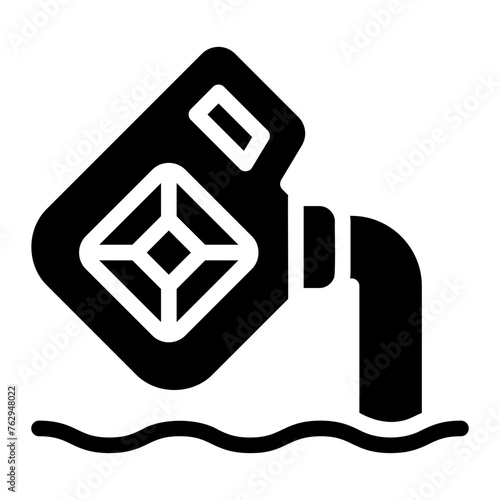 contamination glyph icon