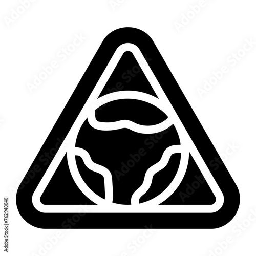 global warming glyph icon