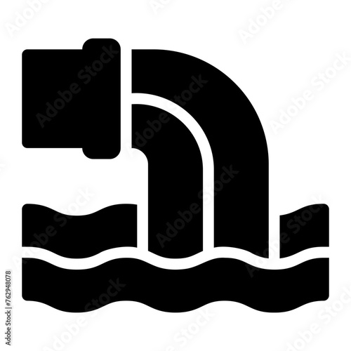 waste water glyph icon