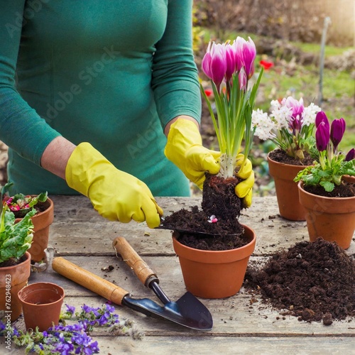 gardening planting flowers