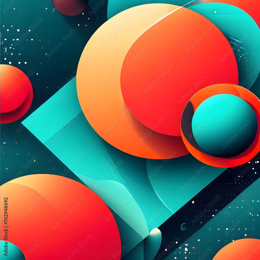minimalist geometric illustration, Generative AI minimalist geometric illustration, Generative AI