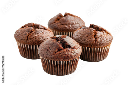 Chocolate Muffins isolated on transparent background