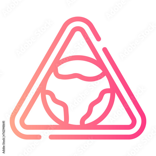 global warming gradient icon