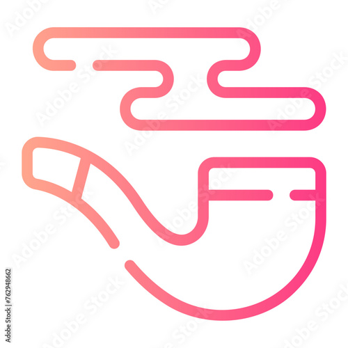 smoking pipe gradient icon