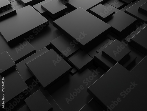 Abstract black background, black futuristic, minimalist, gradient on a black background Beautiful, elegant and square.