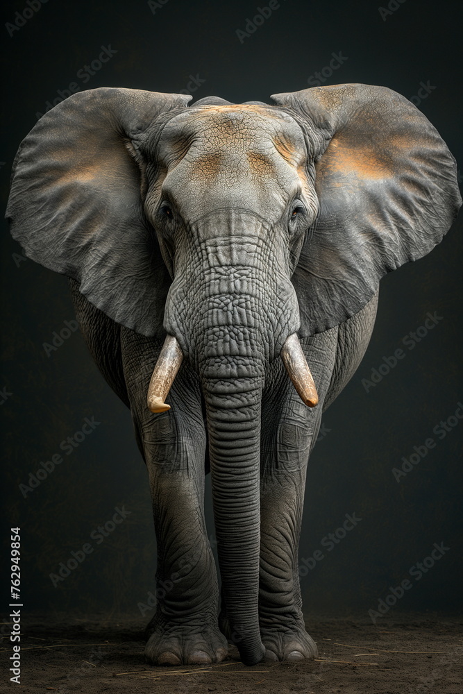 Wisdom of the Savanna: A Hyper-Detailed African Elephant Portrait  generative AI 