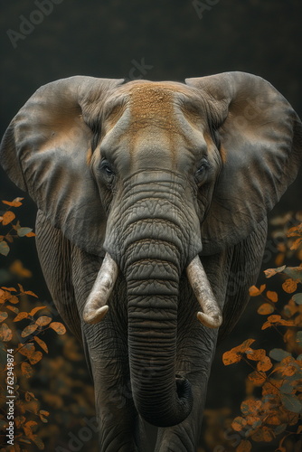 Wisdom of the Savanna: A Hyper-Detailed African Elephant Portrait generative AI 