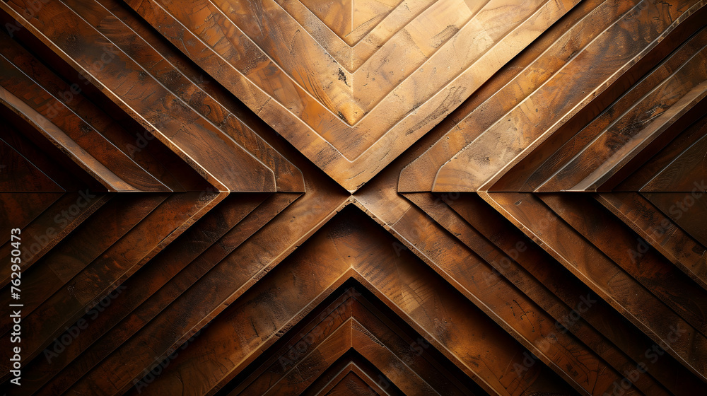 wood texture background inspired by the glamour and sophistication of Art Deco design, with geometric patterns, bold lines, and luxurious materials elevating the natural beauty of wood - obrazy, fototapety, plakaty 