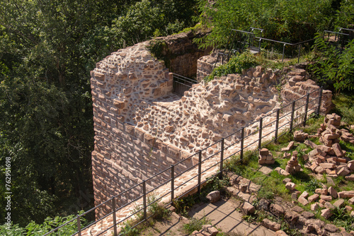 Drachenfels Castle ruins in September 2023 Wasgau,, Germany