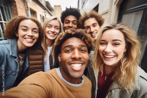 A group of people are smiling for a picture