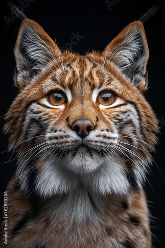 Elusive Hunter: Hyper-Detailed Bobcat Portrait generative AI