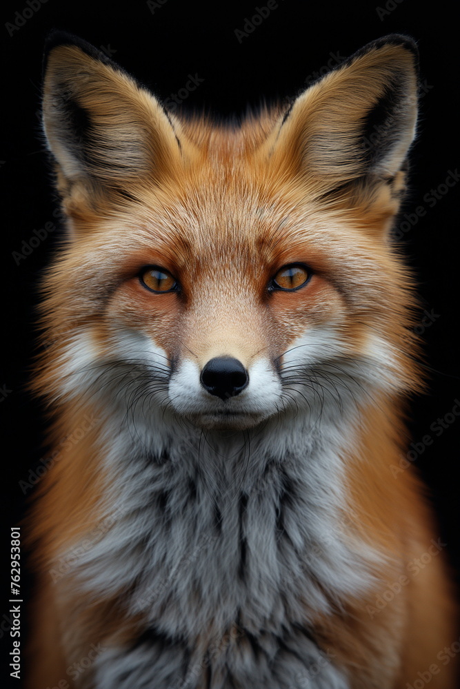 A Hyper-Detailed Red Fox Portrait generative AI