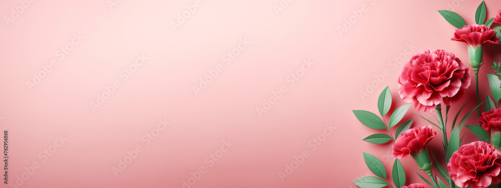 Fototapeta premium 母の日 カーネーション コピースペース