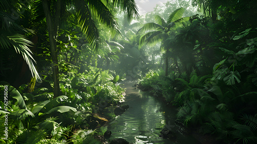 Deep tropical jungle
