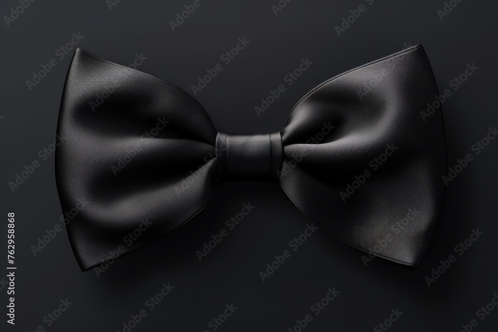 Black Bow Tie on Dark Elegance Black Bow Tie on Dark Elegance