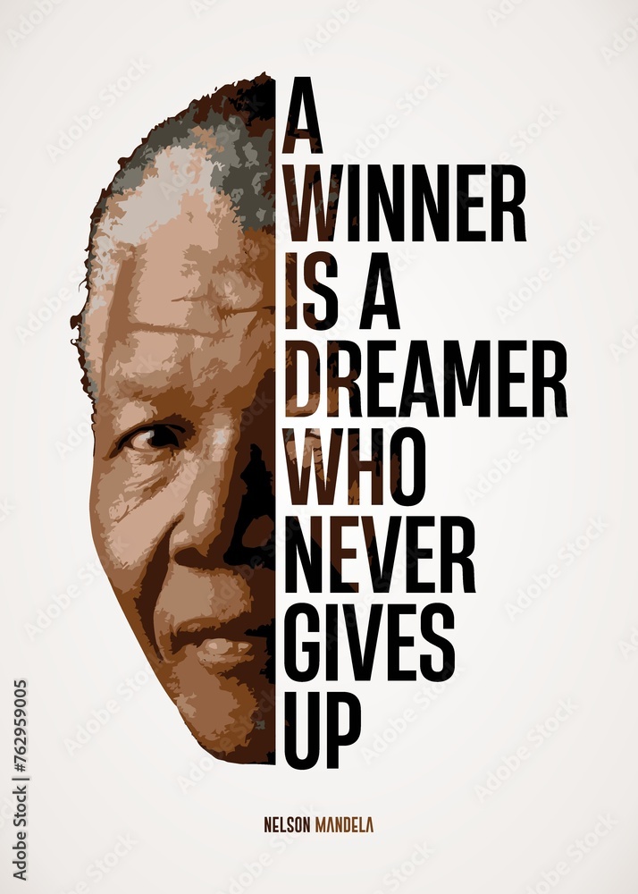 a winner is a dreamer who never gives up - obrazy, fototapety, plakaty 