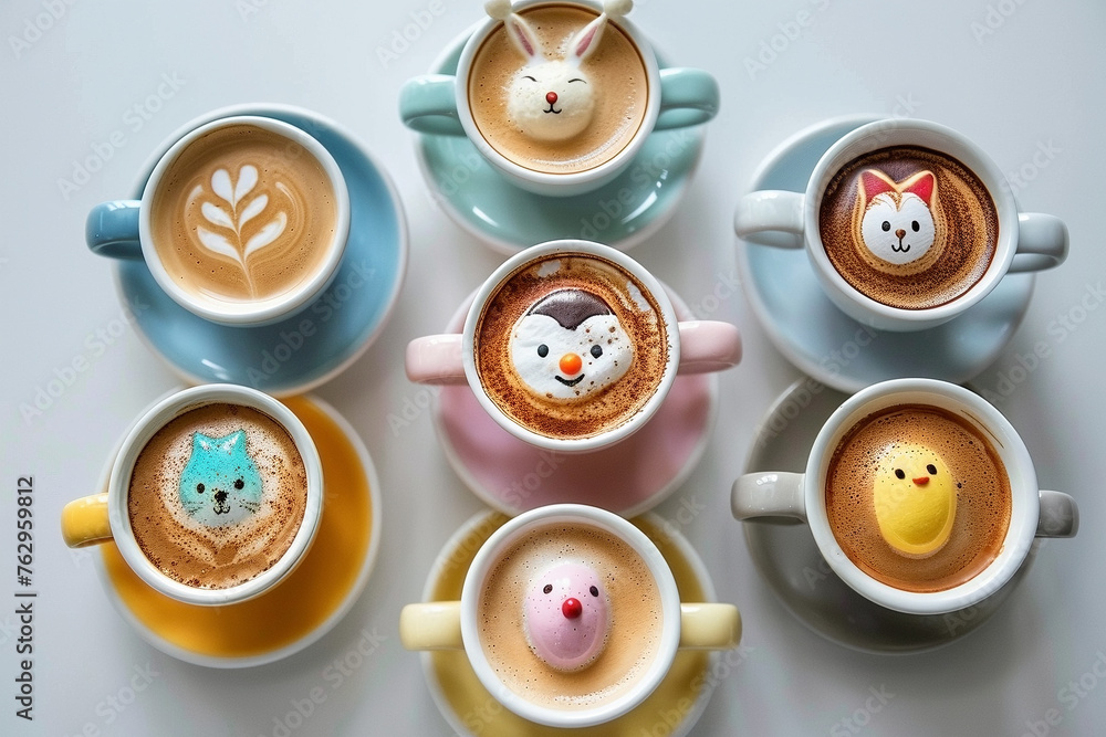 Image of coffee art - Generative AI Image of coffee art - Generative AI