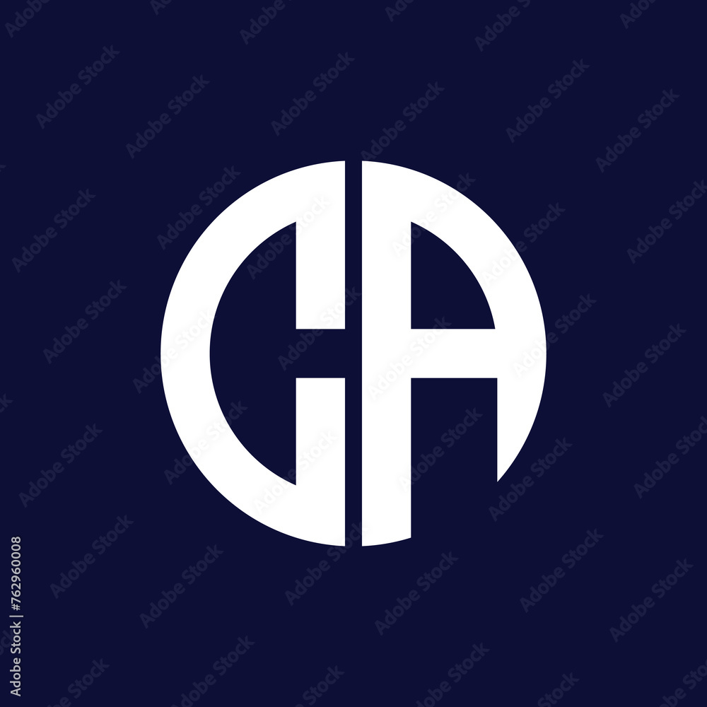 modern ca circle logo design modern ca circle logo design