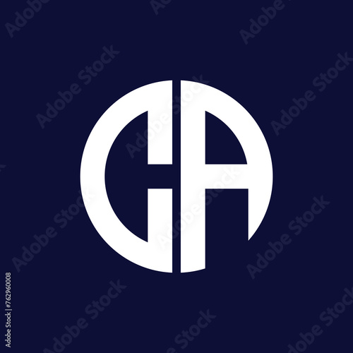 modern ca circle logo design