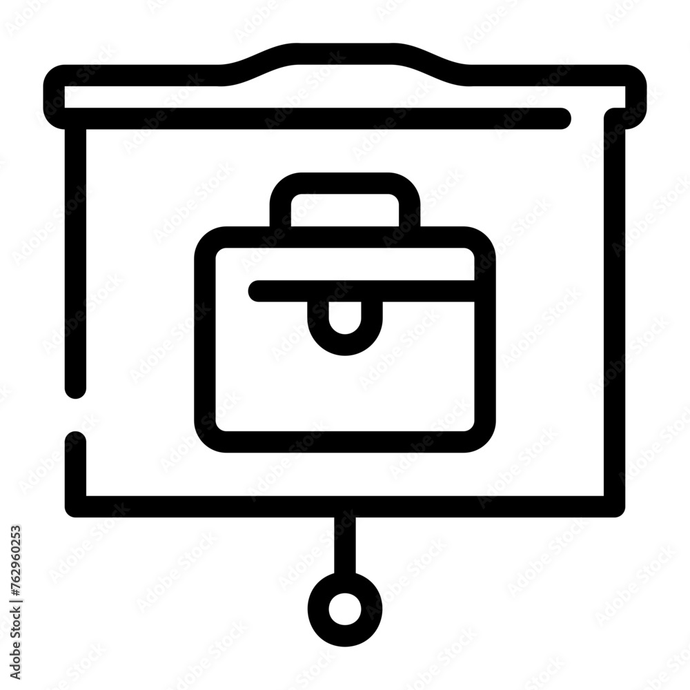 presentation line icon presentation line icon