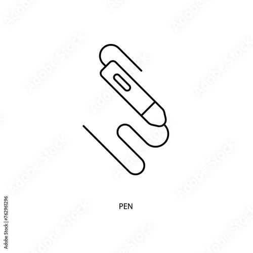 3d pen concept line icon. Simple element illustration. 3d pen concept outline symbol design.