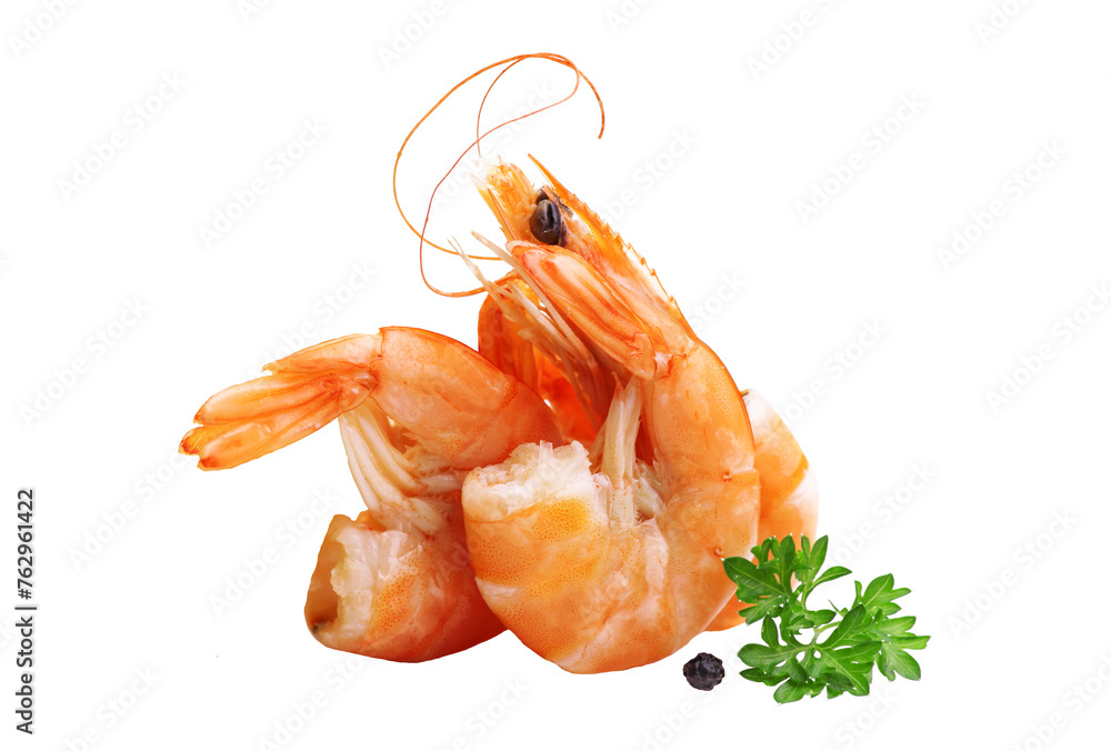 Shrimps on a white background isolated Shrimps on a white background isolated
