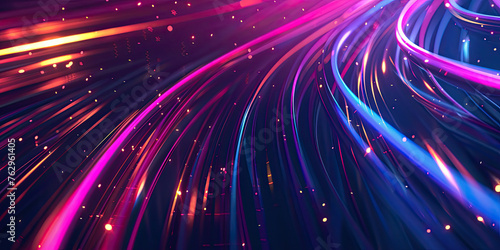 Abstract background with colorful light streaks