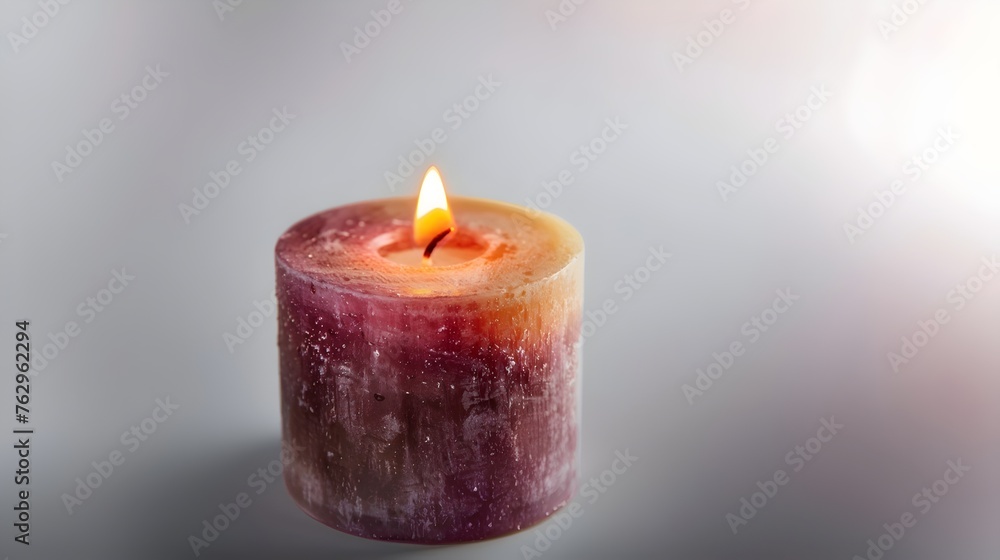 Illuminated Wax Candle on a Gradient Background Illuminated Wax Candle on a Gradient Background