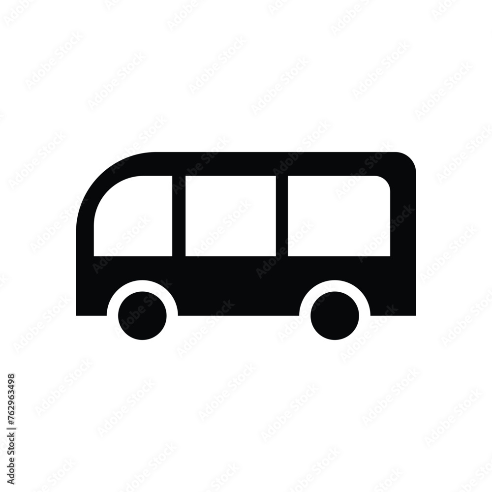 bus icon. white background. vector icon.
