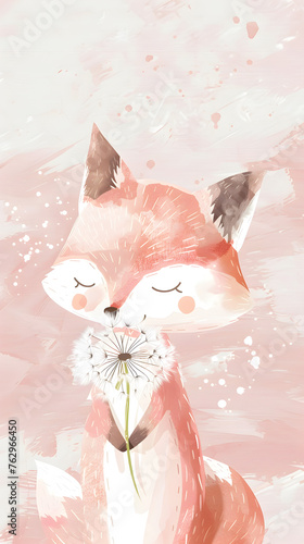 Cute fox illustration  | High Quality | Wallpaper