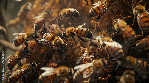 Trust in teamwork of bees linking two bee swarm parts