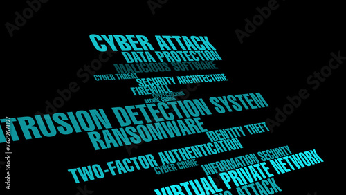 Secure your digital technology with cyber security on black background for safeguarding against cyber threats