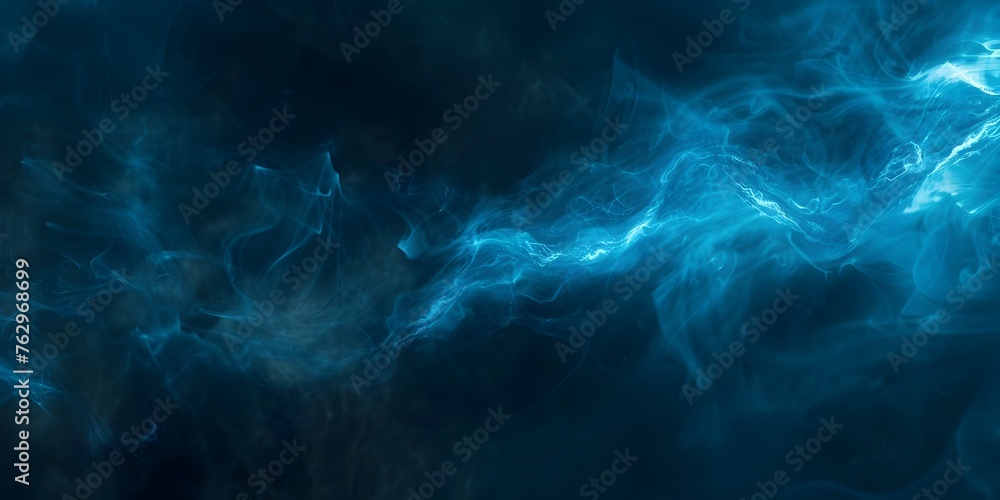 Ethereal Arctic Glow - Mesmerizing Swirling Curves of Luminous Blue Energy