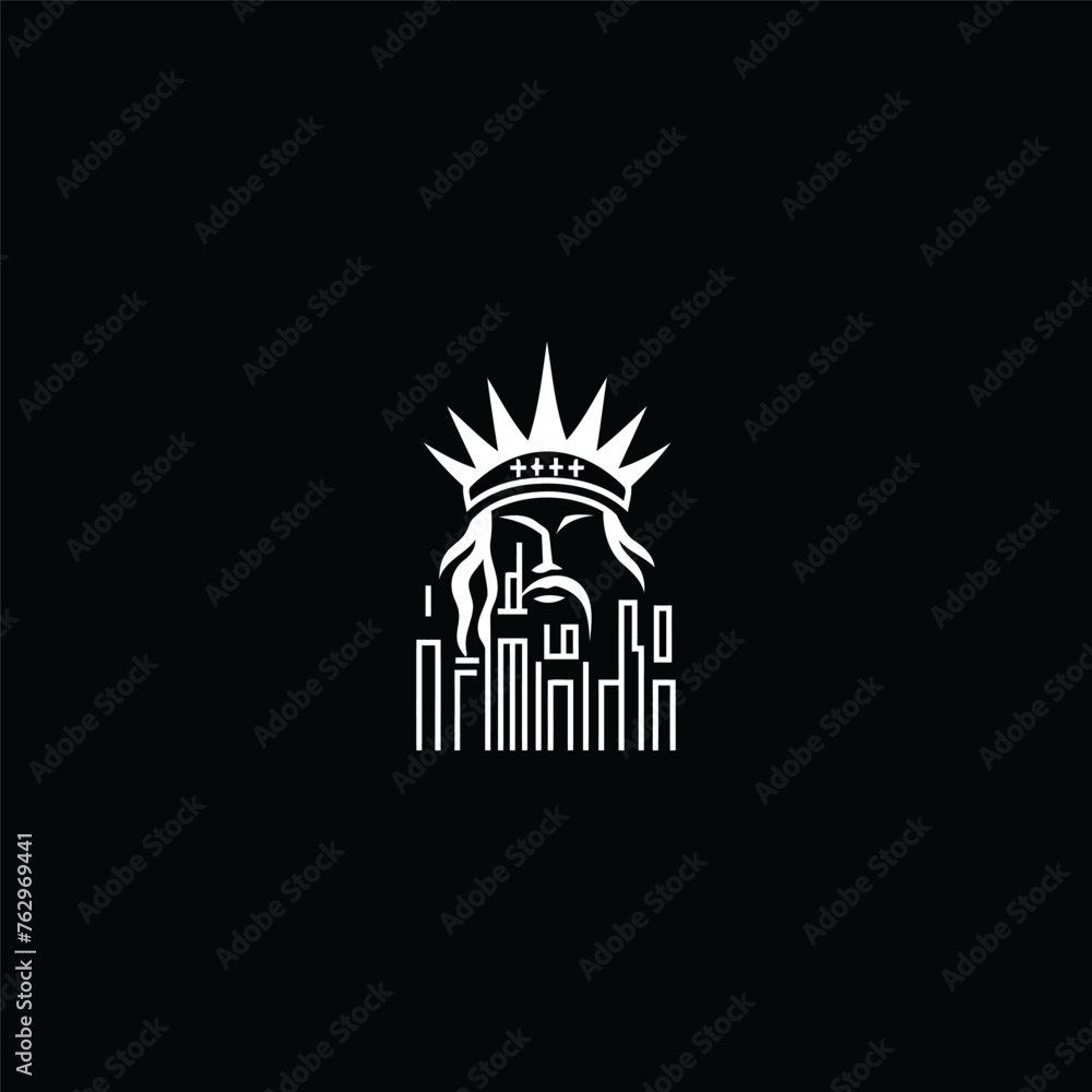 God city logo design vector icon flat illustration